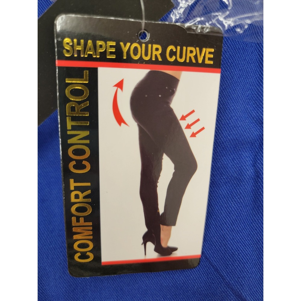 New Mix Comfort Control Royal Blue Curve Jeggings M/L Med Large Stretch #D0023A - Picture 3 of 4